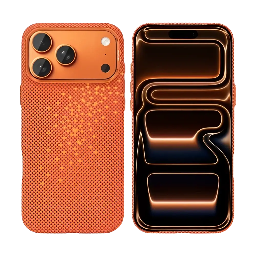 Rixus Alpine Ultra-Slim Case met MagSafe – iPhone 17 Pro Galaxy Orange - Back cover