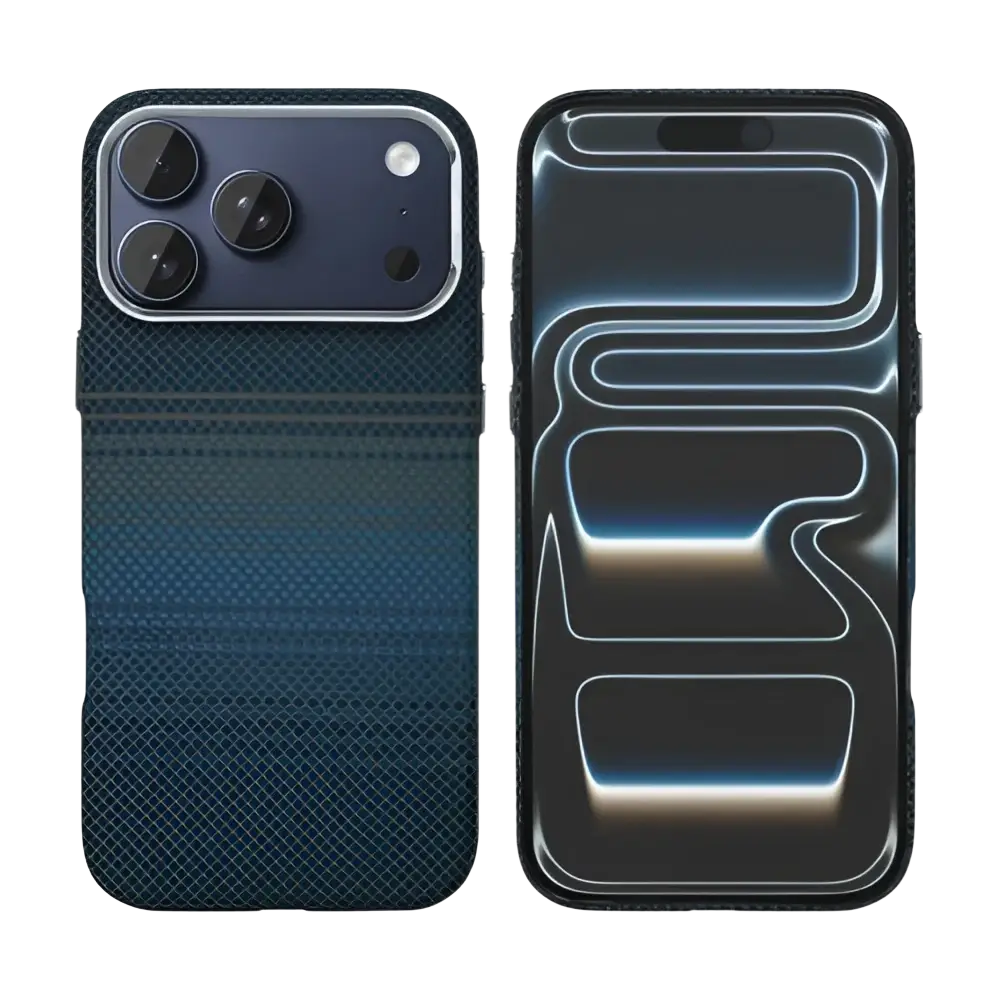 Rixus Alpine Ultra-Slim Case met MagSafe – iPhone 17 Pro Stripe Blue - Back cover