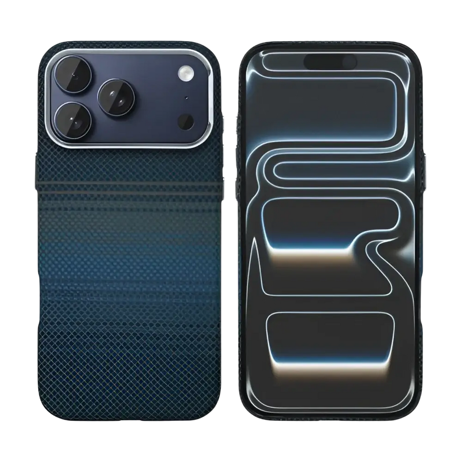 Rixus Alpine Ultra-Slim Case met MagSafe – iPhone 17 Pro Stripe Blue - Back cover