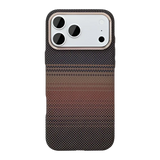Rixus Alpine Ultra-Slim Case met MagSafe – iPhone 17 Pro Stripe Brown - Back cover