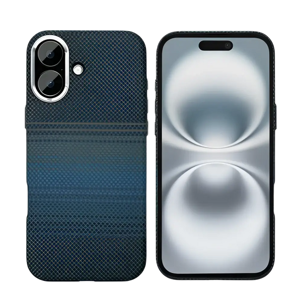 Rixus Alpine Ultra-Slim Case met MagSafe – iPhone 17 Stripe Blue - Back cover / hardcase
