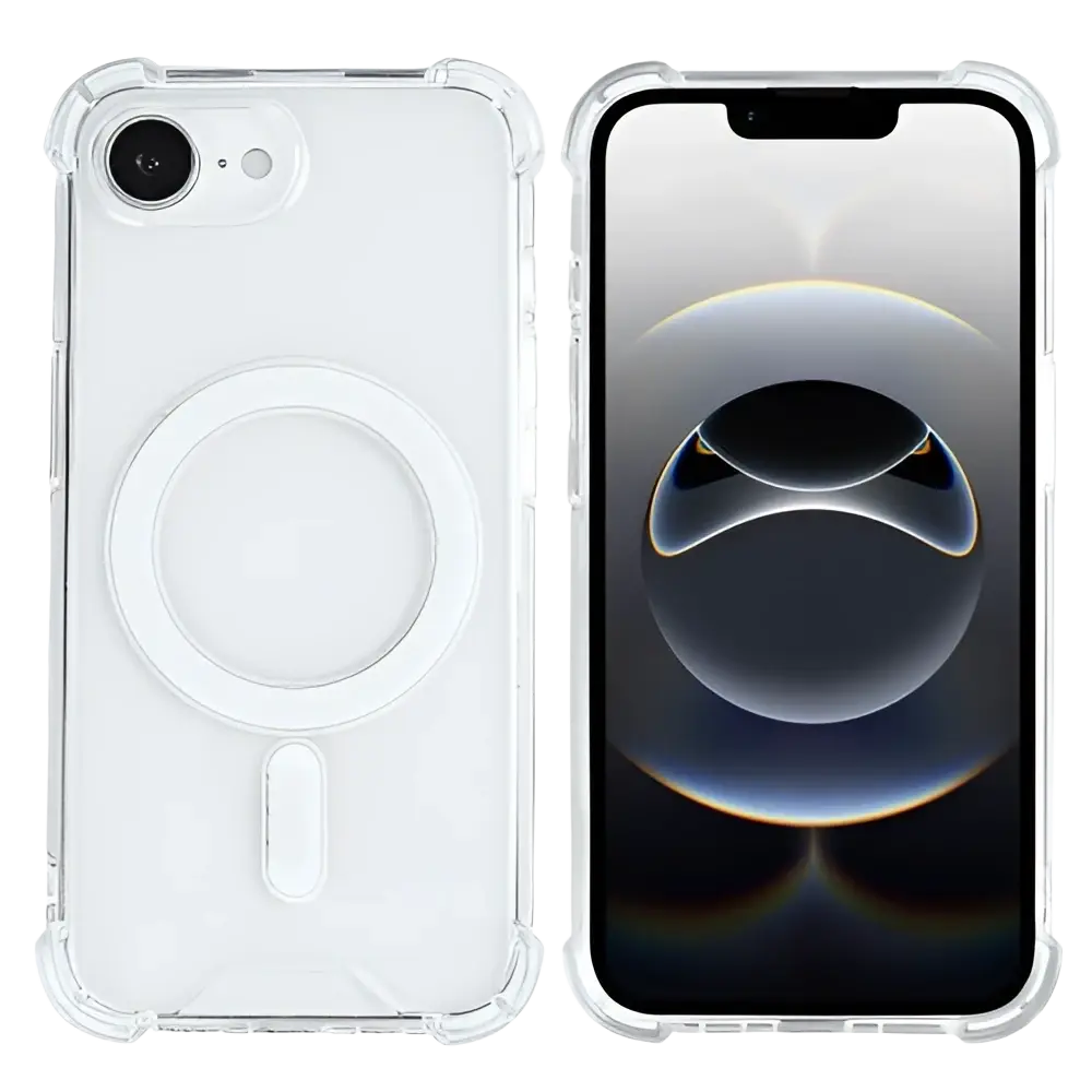 Rixus Anti-Burst Case met MagSafe – iPhone 16e / 17e Transparant - Back cover / softcase