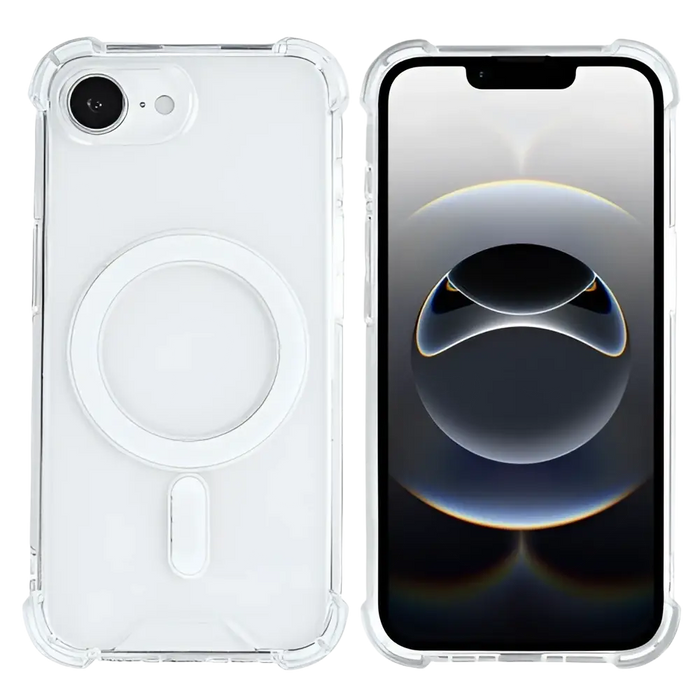 Rixus Anti-Burst Case met MagSafe – iPhone 16e / 17e – Transparant