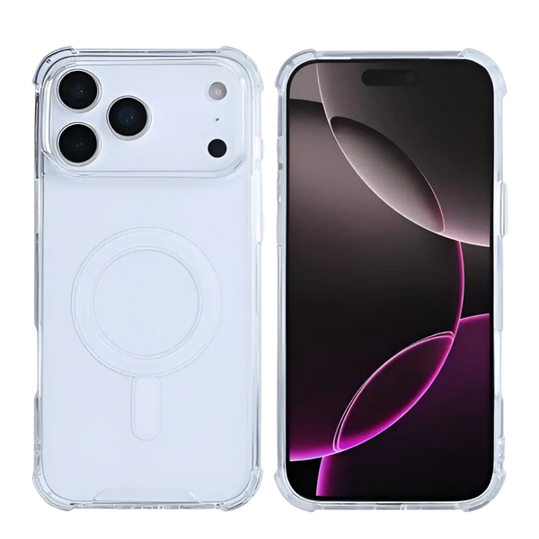 Rixus Anti-Burst Case met MagSafe – iPhone 17 Pro Transparant - Back cover
