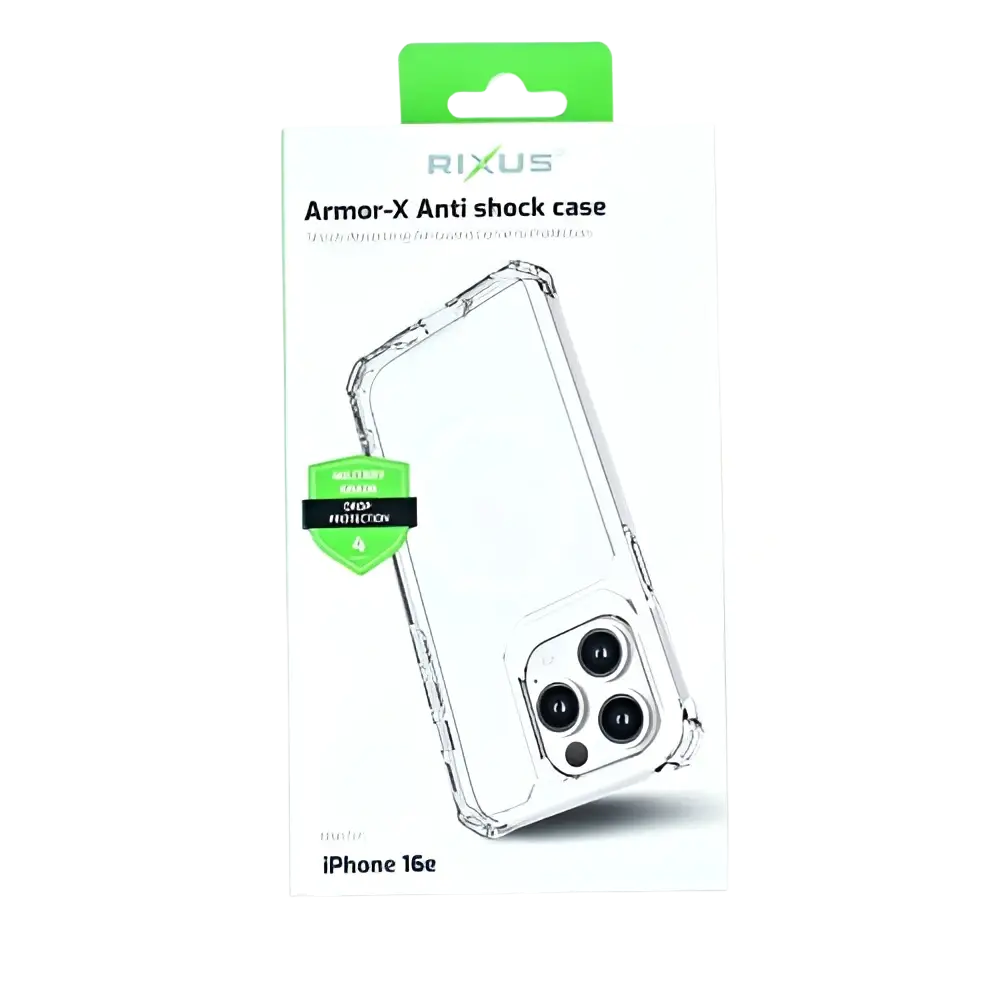 Rixus Armor-X Anti Shock Case met MagSafe – iPhone 16e / 17e Transparant - Back cover / hybride