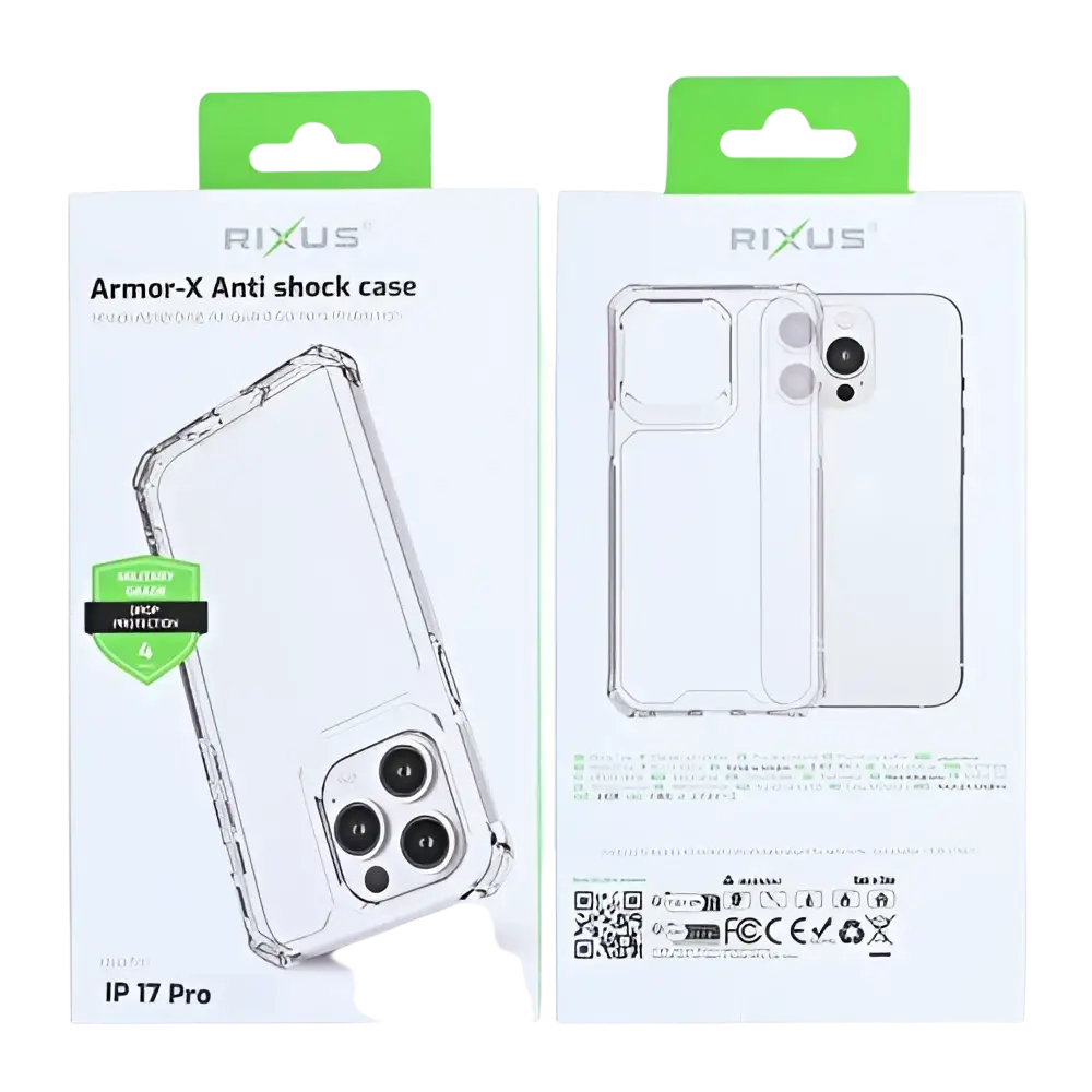 Rixus Armor-X Anti Shock Case met MagSafe – iPhone 17 Pro Transparant - Back cover