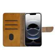 Rixus Bookcase – iPhone 16e / 17e Lichtbruin - Book case / wallet