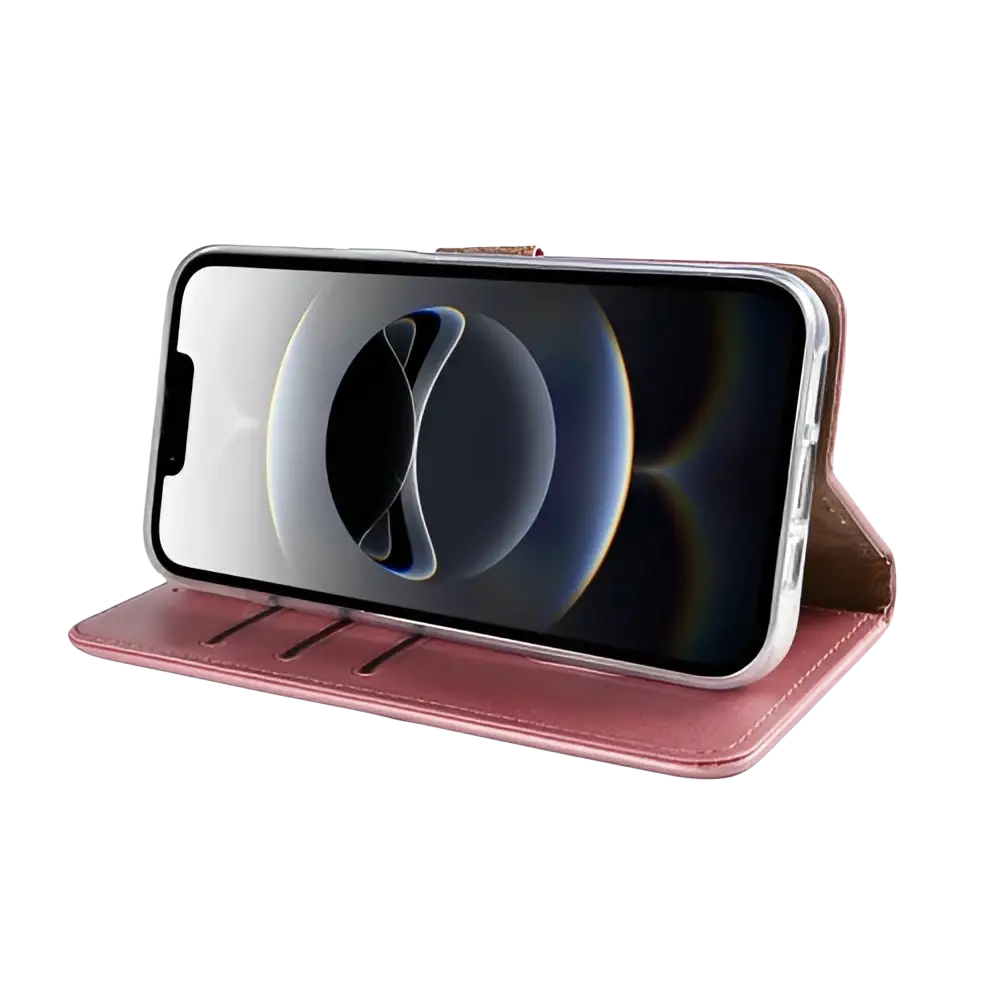 Rixus Bookcase – iPhone 16e / 17e Roze - Book case / wallet