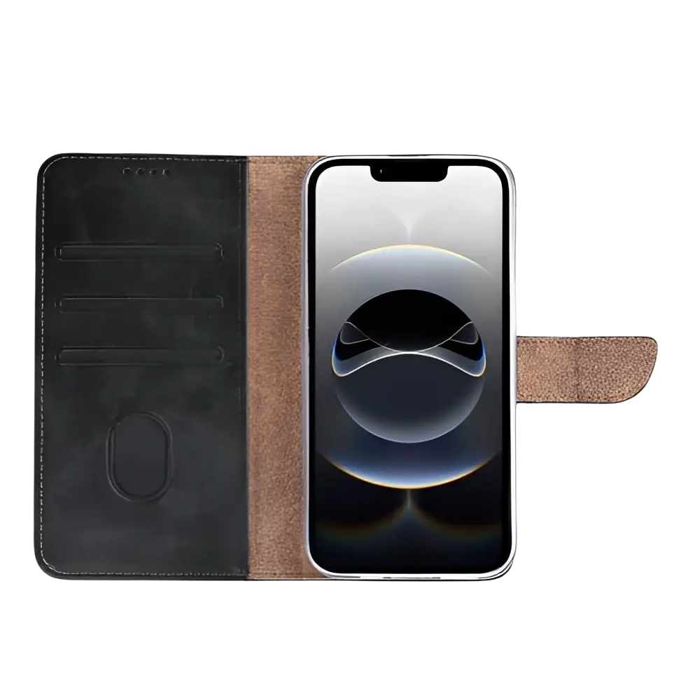 Rixus Bookcase – iPhone 16e / 17e Zwart - Book case / wallet