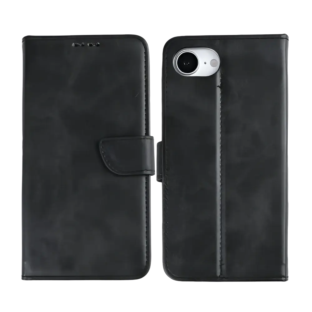 Rixus Bookcase – iPhone 16e / 17e Zwart - Book case / wallet