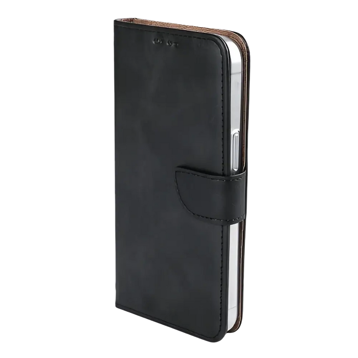 Rixus Bookcase – iPhone 16e / 17e – Zwart