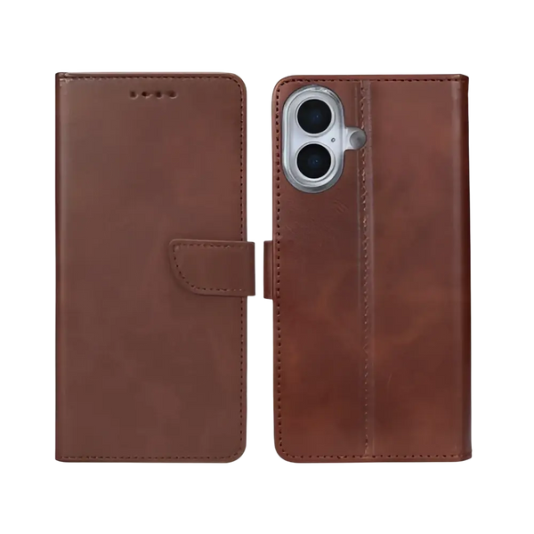 Rixus Bookcase – iPhone 17 Bruin - Book case / wallet
