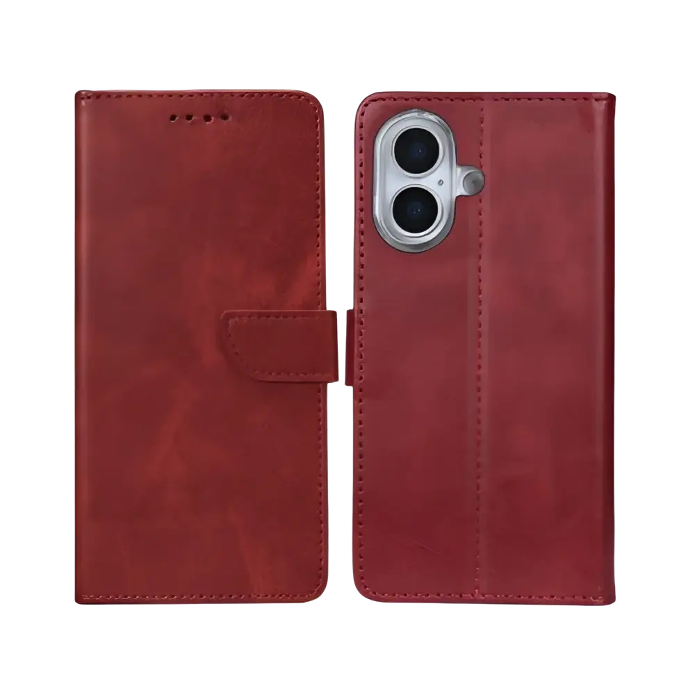 Rixus Bookcase – iPhone 17 Donkerrood - Book case / wallet