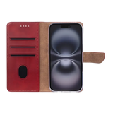 Rixus Bookcase – iPhone 17 Donkerrood - Book case / wallet