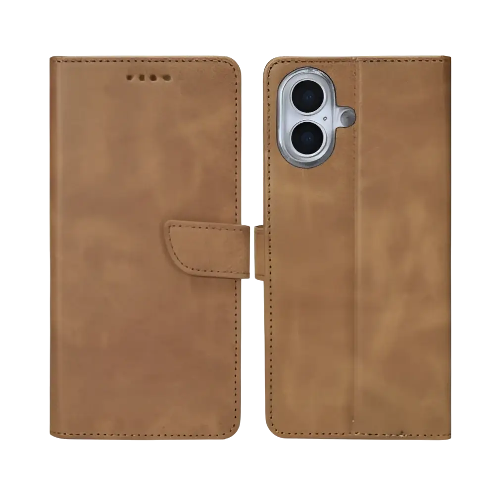 Rixus Bookcase – iPhone 17 Lichtbruin - Book case / wallet