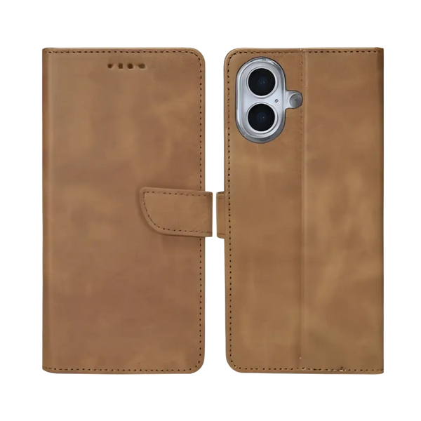 Rixus Bookcase – iPhone 17 Lichtbruin - Book case / wallet