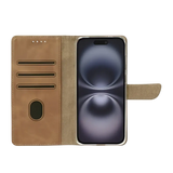 Rixus Bookcase – iPhone 17 Lichtbruin - Book case / wallet