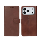 Rixus Bookcase – iPhone 17 Pro Bruin - Book case