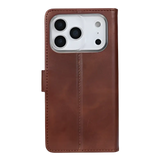 Rixus Bookcase – iPhone 17 Pro Bruin - Book case