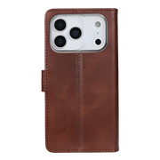 Rixus Bookcase – iPhone 17 Pro Bruin - Book case