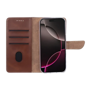Rixus Bookcase – iPhone 17 Pro Bruin - Book case