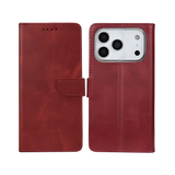 Rixus Bookcase – iPhone 17 Pro Donkerrood - Book case