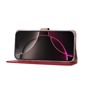 Rixus Bookcase – iPhone 17 Pro Donkerrood - Book case