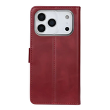 Rixus Bookcase – iPhone 17 Pro Donkerrood - Book case