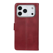 Rixus Bookcase – iPhone 17 Pro Donkerrood - Book case
