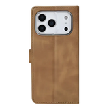 Rixus Bookcase – iPhone 17 Pro Lichtbruin - Book case
