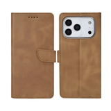 Rixus Bookcase – iPhone 17 Pro Lichtbruin - Book case