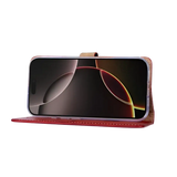 Rixus Bookcase – iPhone Air Donkerrood - Book case / wallet