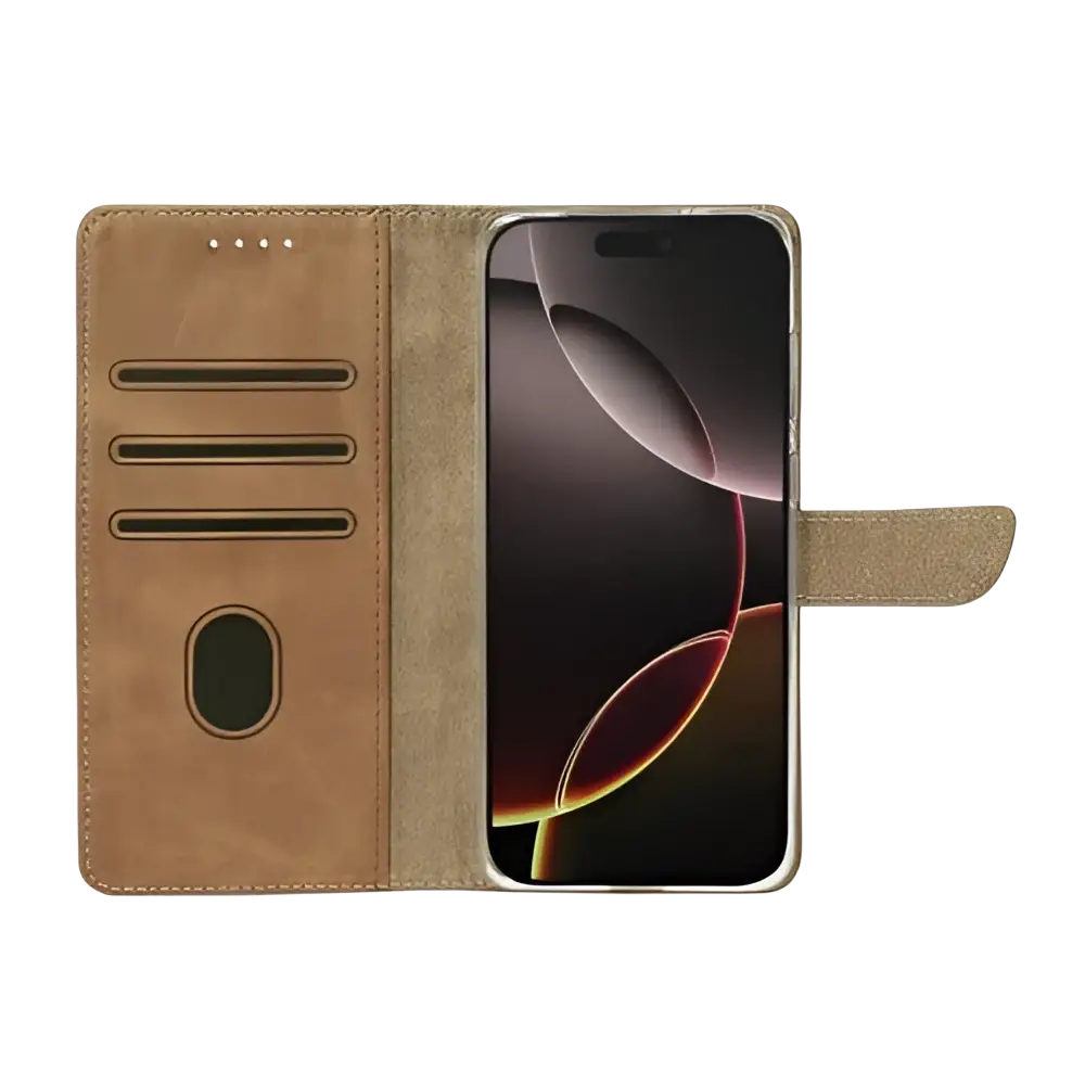 Rixus Bookcase – iPhone Air Lichtbruin - Book case / wallet