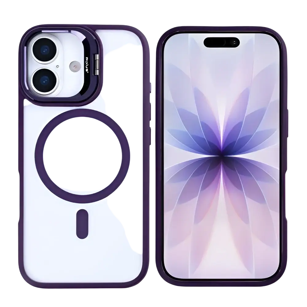 Rixus Classic 03 Case met MagSafe – iPhone 17 Diep Paars - Back cover