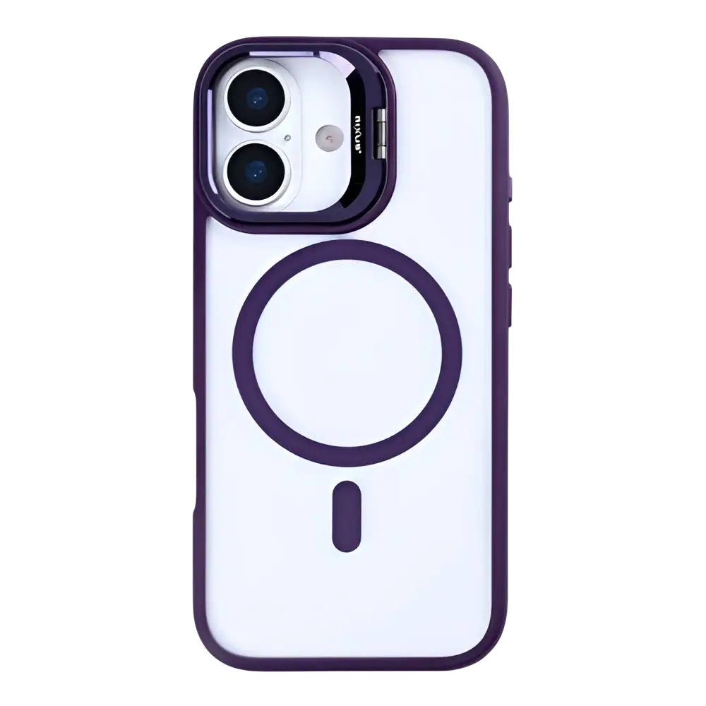 Rixus Classic 03 Case met MagSafe – iPhone 17 Diep Paars - Back cover