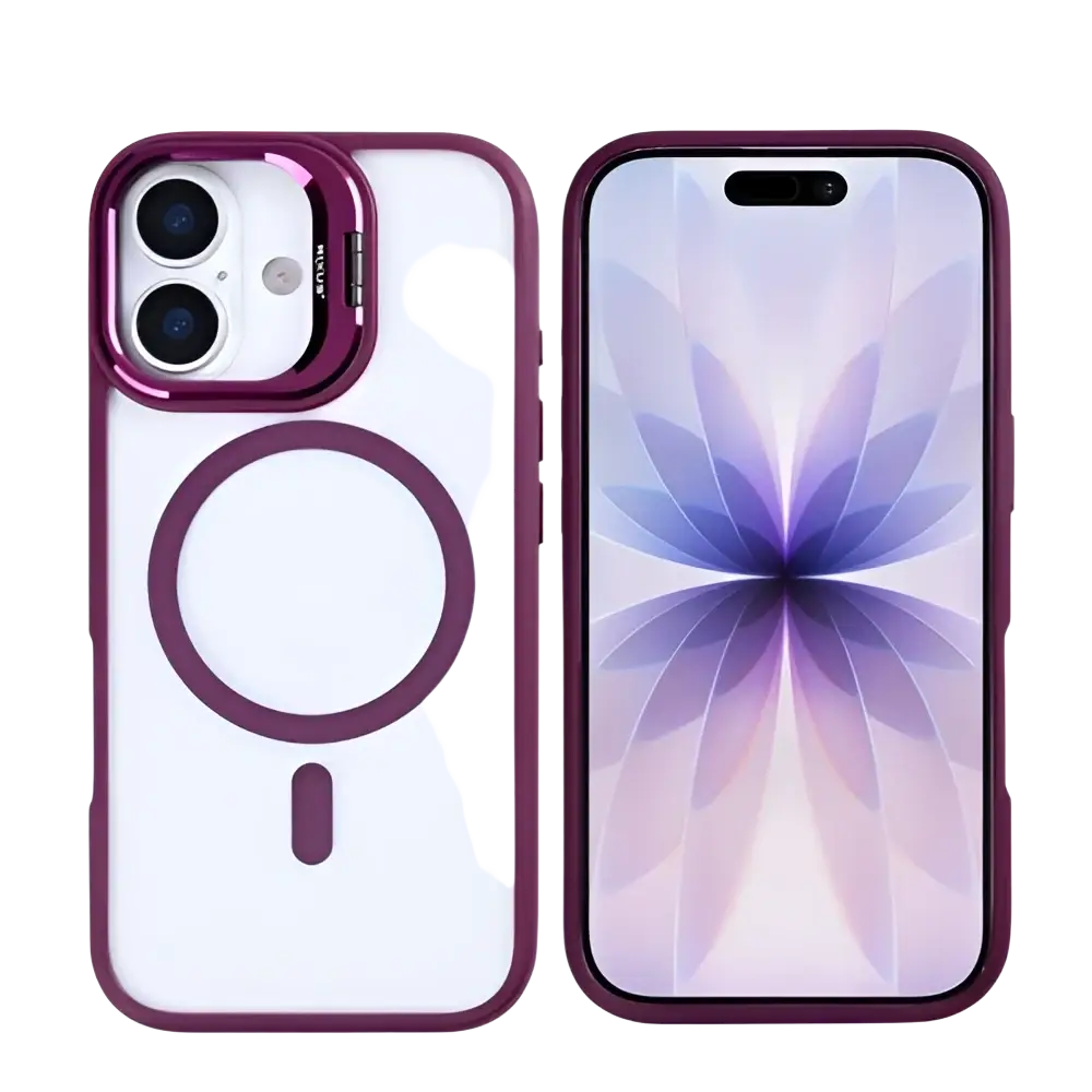 Rixus Classic 03 Case met MagSafe – iPhone 17 Donkerroze - Back cover
