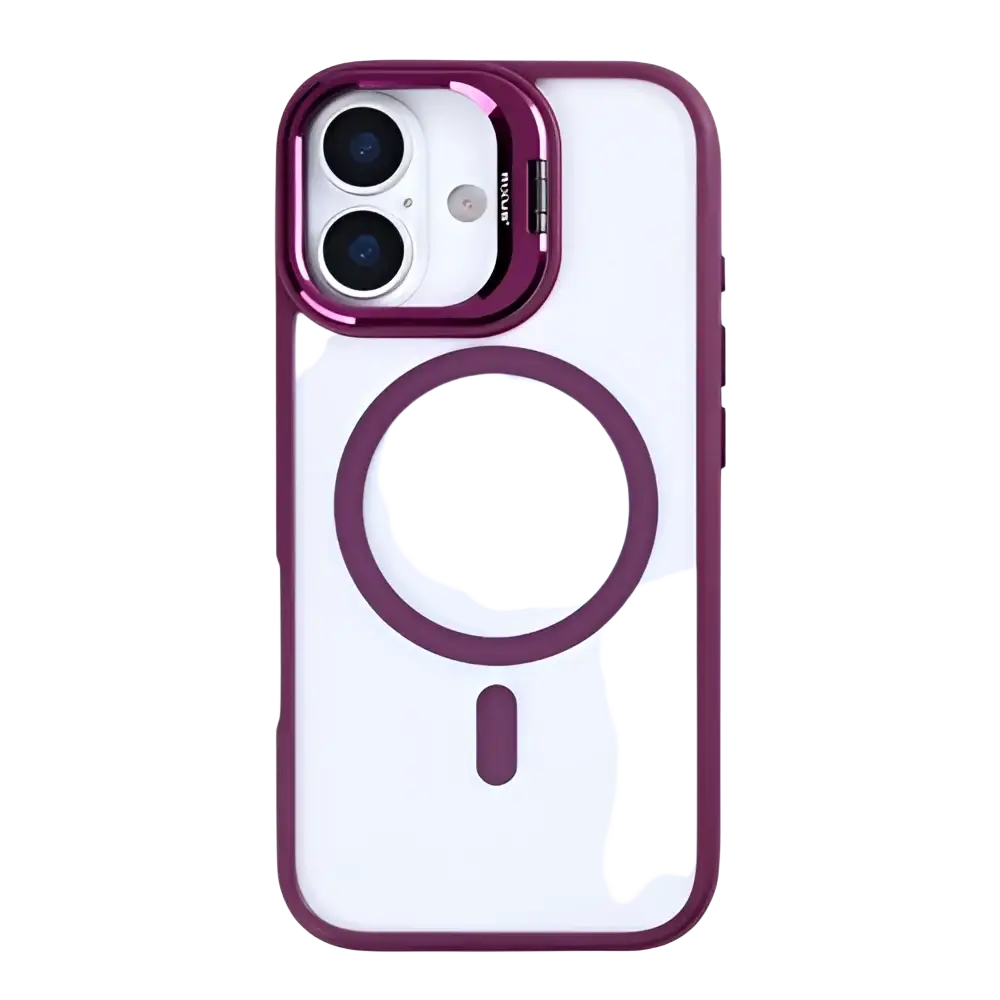 Rixus Classic 03 Case met MagSafe – iPhone 17 Donkerroze - Back cover