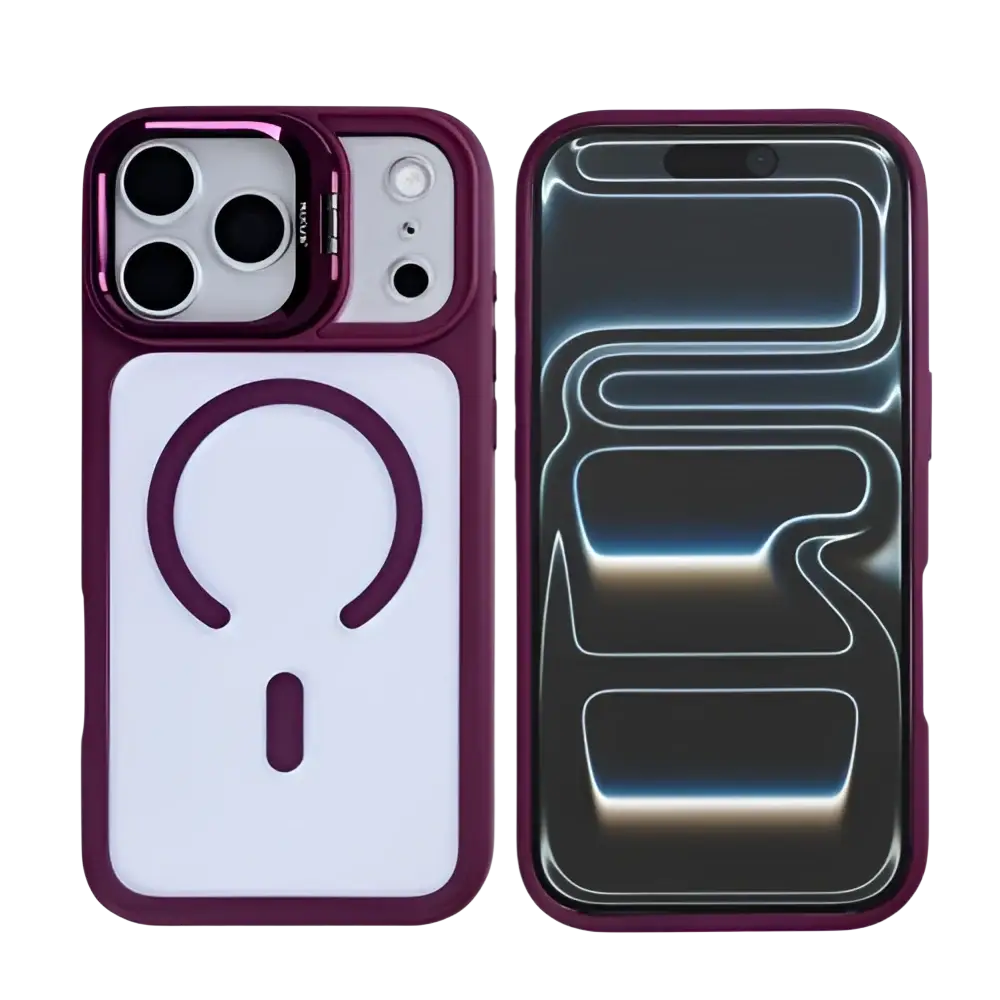 Rixus Classic 03 Case met MagSafe – iPhone 17 Pro Donkerroze - Back cover