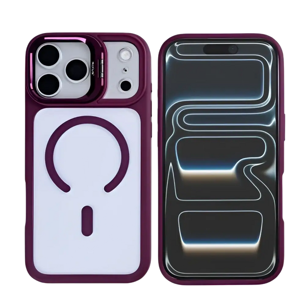 Rixus Classic 03 Case met MagSafe – iPhone 17 Pro Donkerroze - Back cover