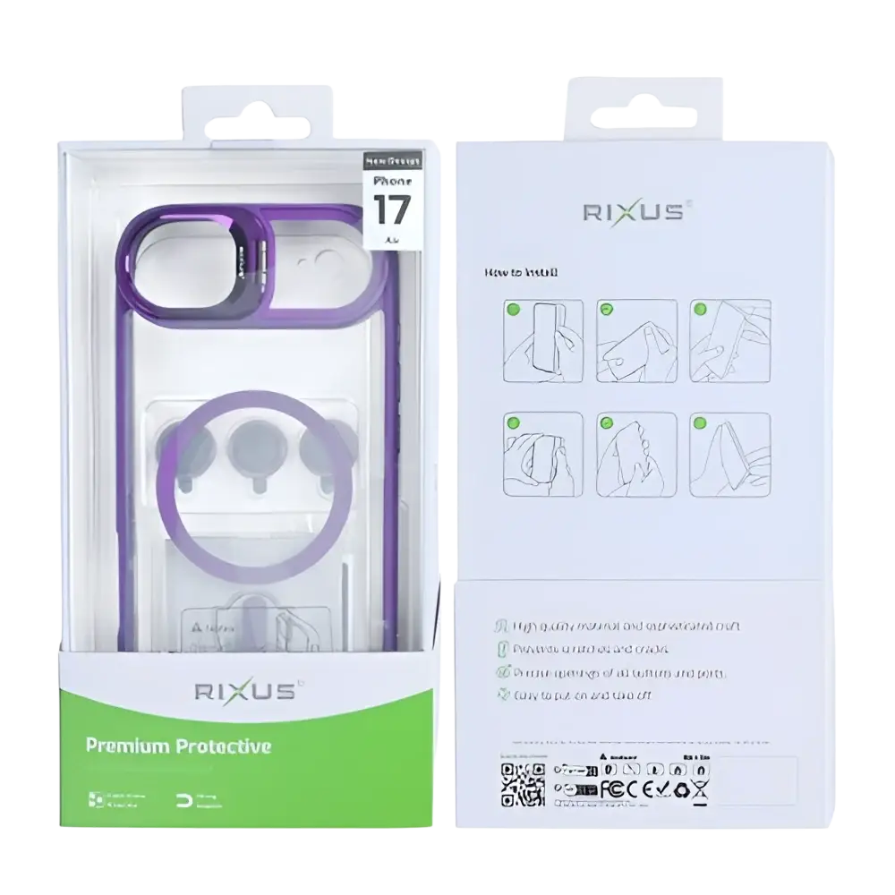Rixus Classic 03 Case met MagSafe – iPhone Air Diep Paars - Back cover