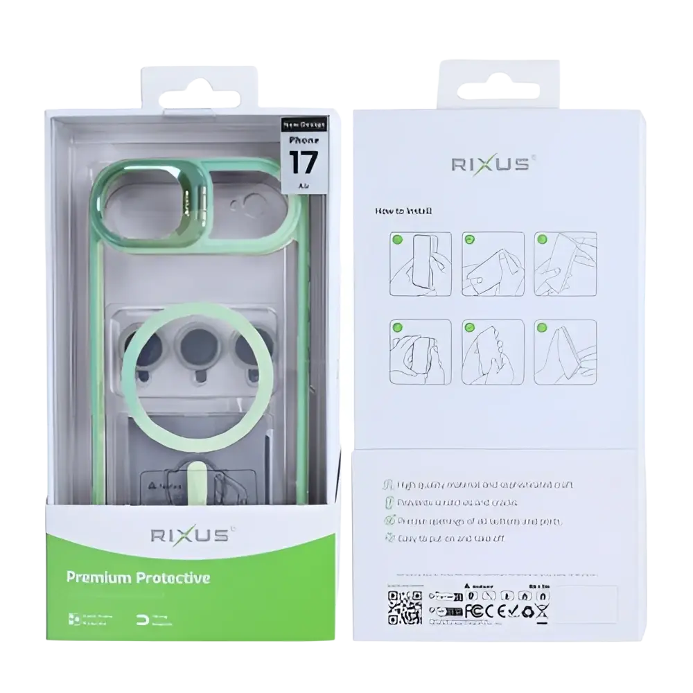 Rixus Classic 03 Case met MagSafe – iPhone Air Lichtgroen - Back cover
