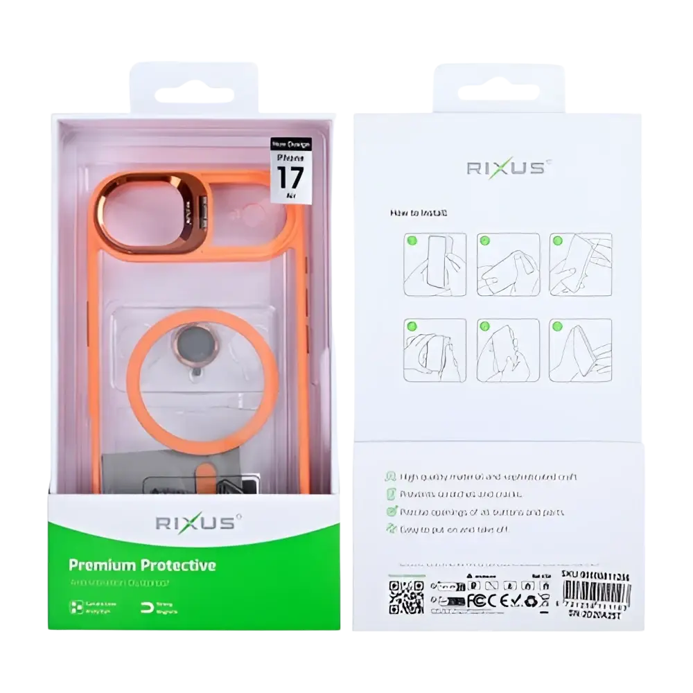 Rixus Classic 03 Case met MagSafe – iPhone Air Oranje - Back cover