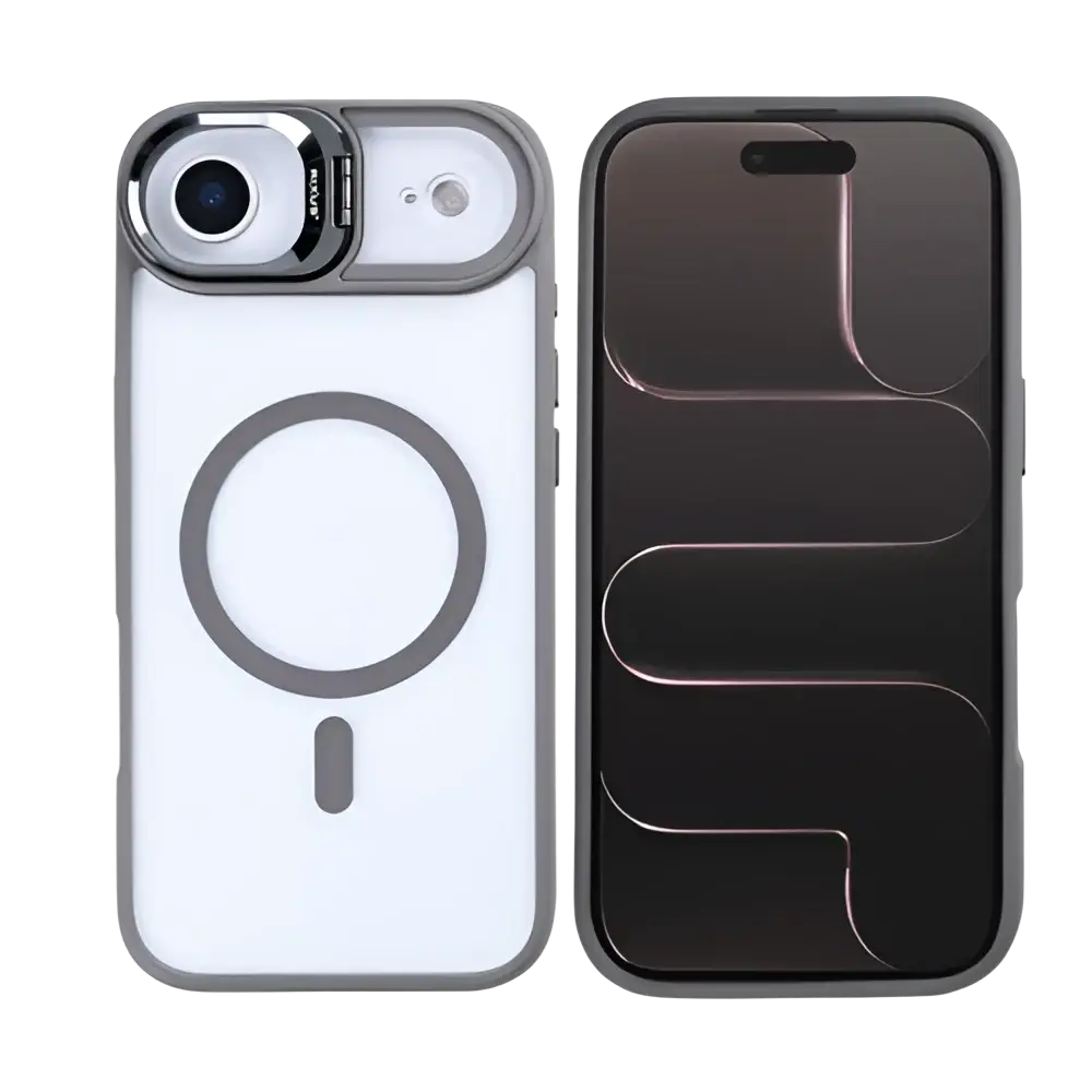 Rixus Classic 03 Case met MagSafe – iPhone Air Titanium Grijs - Back cover
