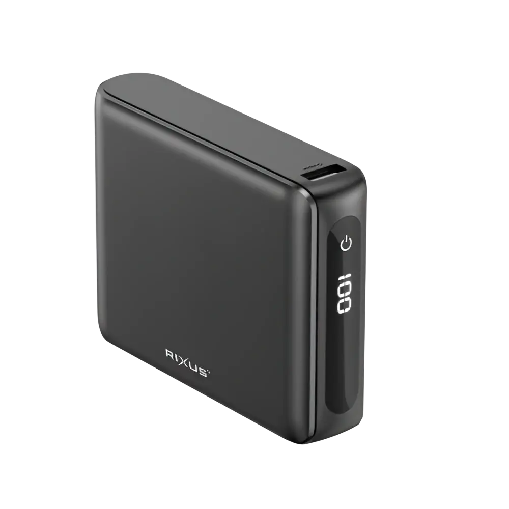 Rixus Compacte Powerbank 20.000 mAh met digitaal display – Zwart RXPB25