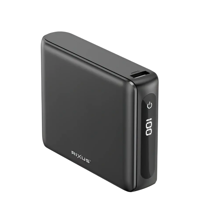 Rixus Compacte Powerbank 20.000 mAh met digitaal display – Zwart – RXPB25