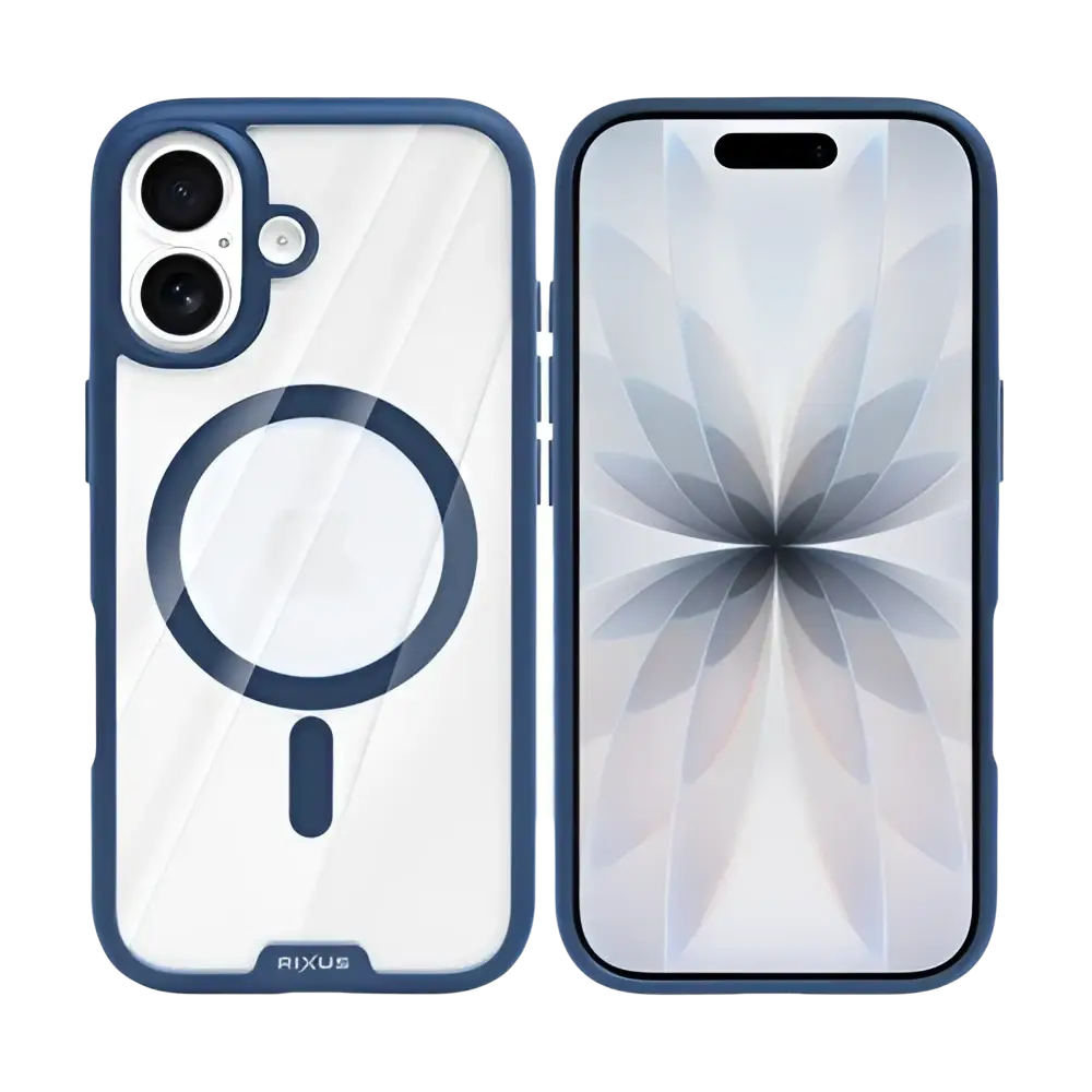 Rixus Crystal Amber Case – iPhone 17 Blauw - Back cover