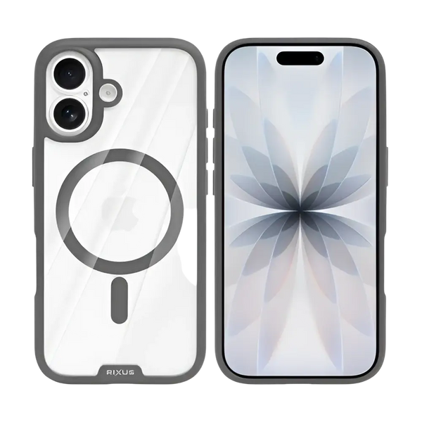 Rixus Crystal Amber Case – iPhone 17 Grijs - Back cover
