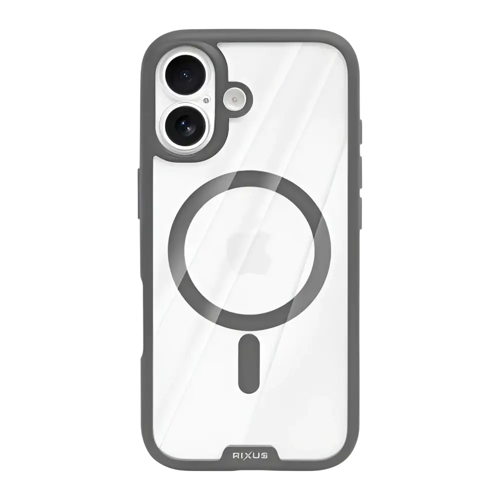 Rixus Crystal Amber Case – iPhone 17 Grijs - Back cover