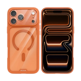 Rixus Crystal Amber Case – iPhone 17 Pro Oranje - Back cover