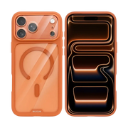 Rixus Crystal Amber Case – iPhone 17 Pro Oranje - Back cover